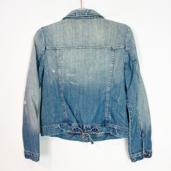 J. CREW BUTTON FRONT CLASSIC DENIM JEAN TRUCKER JACKET WOMENS SMALL - Picture 3 of 9